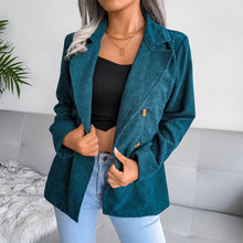 Laden Sie das Bild in den Galerie-Viewer, Herbst Damen-Blazer Aus Cord
