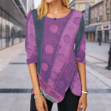 Laden Sie das Bild in den Galerie-Viewer, Langarm-T-Shirt mit ethnischem Aufdruck