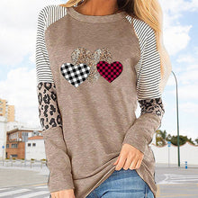 Laden Sie das Bild in den Galerie-Viewer, Langärmeliges Lässiges T-Shirt mit Rundhalsausschnitt