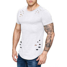Laden Sie das Bild in den Galerie-Viewer, Schlankes einfarbiges T-Shirt für Herren mit Rundhalsausschnitt