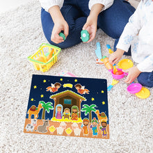 Laden Sie das Bild in den Galerie-Viewer, DIY Weihnachtskarikaturaufkleber für Kinder