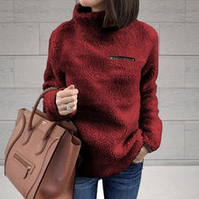 Laden Sie das Bild in den Galerie-Viewer, Thermopullover mit Rollkragen und Reißverschluss