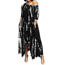 Laden Sie das Bild in den Galerie-Viewer, Unregelmäßiges Kleid mit Batikmuster