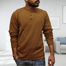 Laden Sie das Bild in den Galerie-Viewer, Einfarbiges T-Shirt Unterhemd Langarmpolo