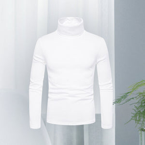 Einfarbiger Pullover mit Rollkragen