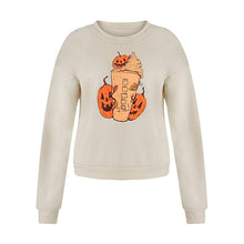 Laden Sie das Bild in den Galerie-Viewer, Halloween Kürbis Damen Sweatshirt