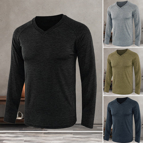 Langarm-Shirt mit V-Ausschnitt für Herren