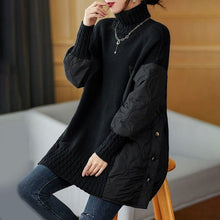 Laden Sie das Bild in den Galerie-Viewer, Patchwork schicker Strickpullover