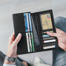Laden Sie das Bild in den Galerie-Viewer, Schwarze Lange PU-Geldbörse Für Herren