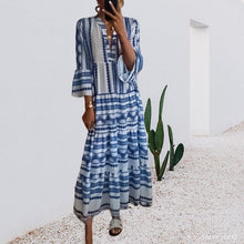 Laden Sie das Bild in den Galerie-Viewer, Geometrisches Boho-Kleid