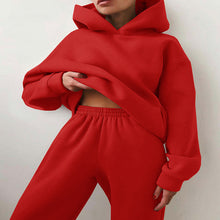 Laden Sie das Bild in den Galerie-Viewer, Lässiges Kapuzenpullover-Set Für Damen