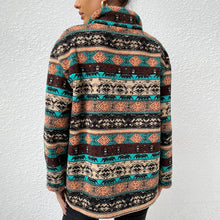 Laden Sie das Bild in den Galerie-Viewer, Lässiges Bedrucktes Sweatshirt mit Stehkragen