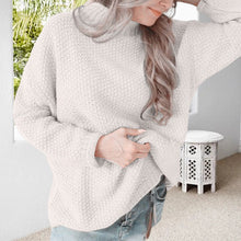 Laden Sie das Bild in den Galerie-Viewer, Strickpullover mit halbem Rollkragen für Damen