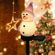 Laden Sie das Bild in den Galerie-Viewer, Super süße wasserdichte Solarenergie Schneemann Lampe