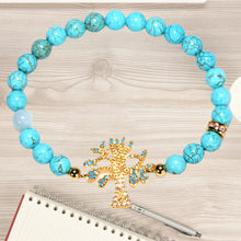 Laden Sie das Bild in den Galerie-Viewer, Baum des Lebens Türkis Zirkon Armband