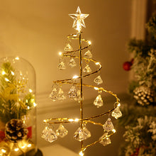 Laden Sie das Bild in den Galerie-Viewer, Weihnachten LED Kristall Tischlampe