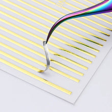 Laden Sie das Bild in den Galerie-Viewer, Geometrische 3D Linien-Nagelaufkleber