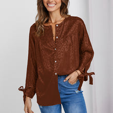 Laden Sie das Bild in den Galerie-Viewer, Modische Lässige Bedruckte Bluse mit Rundhalsausschnitt