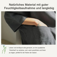 Laden Sie das Bild in den Galerie-Viewer, Lockere Vintage-Herbstjacke aus Baumwolle und Leinen