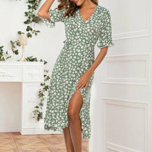Laden Sie das Bild in den Galerie-Viewer, Neues Damenkleid aus Chiffon mit Rüschen