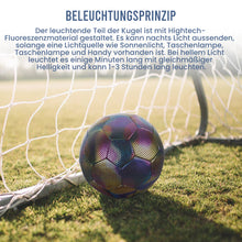 Laden Sie das Bild in den Galerie-Viewer, Reflektierender leuchtender Fußball