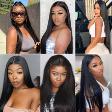 Laden Sie das Bild in den Galerie-Viewer, Lange schwarze gerade Perücken für Damen