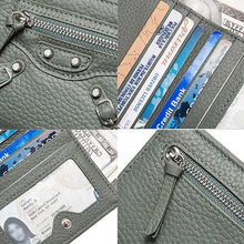 Laden Sie das Bild in den Galerie-Viewer, Ledergeldbörse für Damen mit mehreren Kartenfächern