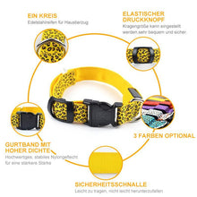Laden Sie das Bild in den Galerie-Viewer, LED leuchtendes Hundehalsband mit Leopardenmuster