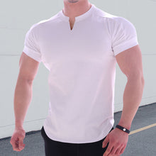 Laden Sie das Bild in den Galerie-Viewer, Kurzärmliges Einfarbiges Sportliches T-Shirt für Herren