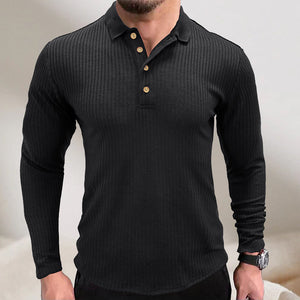 Gestreiftes Polohemd mit Revers