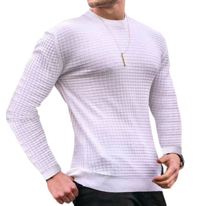Schmales T-Shirt aus Baumwolle mit Waffelmuster