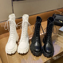 Laden Sie das Bild in den Galerie-Viewer, Einfarbige Herbst- und Winterstiefel mit Dicker Sohle