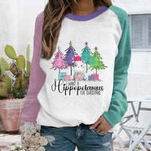 Laden Sie das Bild in den Galerie-Viewer, Farbe-Block Weihnachtsbaum T-Shirt