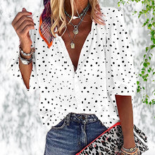 Laden Sie das Bild in den Galerie-Viewer, Lässige Tupfen-Bluse Aus Chiffon