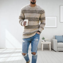 Laden Sie das Bild in den Galerie-Viewer, Gestreifter Pullover mit Rundhalsausschnitt für Herren
