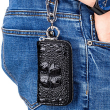 Laden Sie das Bild in den Galerie-Viewer, Schlüsseletui aus Leder mit Krokodilmuster