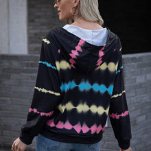 Laden Sie das Bild in den Galerie-Viewer, Übergroßer Langärmliger Kapuzenpullover mit Farbverlauf