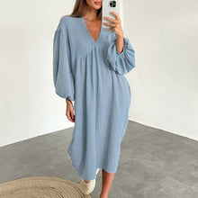 Laden Sie das Bild in den Galerie-Viewer, Women&#39;s Cotton Linen Dress