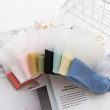 Laden Sie das Bild in den Galerie-Viewer, Damen Perlen Knöchelhohe Socken aus Netzstoff