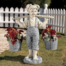 Laden Sie das Bild in den Galerie-Viewer, Kleines Mädchen Blumentopf Ornament