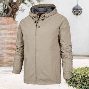 Regenjacke Herren Leicht Wasserdicht Faltbare Regenmantel mit Kapuze