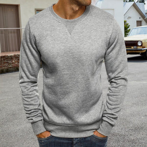 Lässiger Lockerer Einfarbiger Langarm-Pullover für Herren