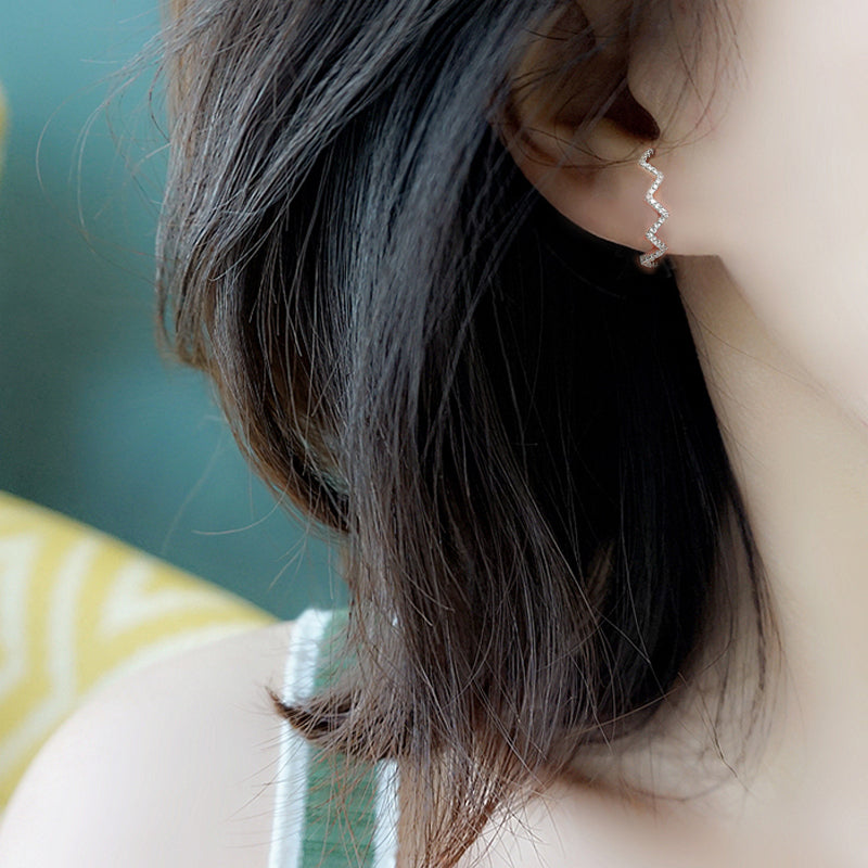 Neue lange wellenohrstecker