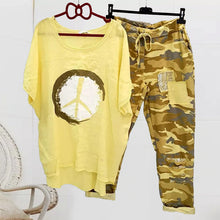 Laden Sie das Bild in den Galerie-Viewer, Modischer zweiteiliger Camouflageanzug für Damen