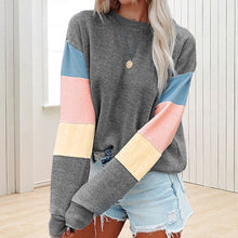 Laden Sie das Bild in den Galerie-Viewer, Kontrast-Sweatshirt mit Rundhalsausschnitt