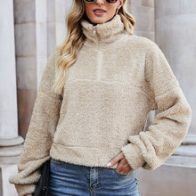 Laden Sie das Bild in den Galerie-Viewer, Dickes Sweatshirt mit Stehkragen