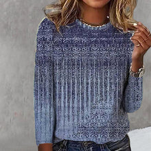 Laden Sie das Bild in den Galerie-Viewer, Langärmliges Bedrucktes T-Shirt für Damen