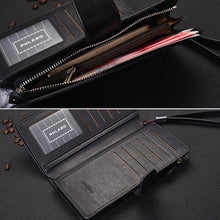 Laden Sie das Bild in den Galerie-Viewer, Herr Lässige Lange Brieftasche mit Reißverschluss
