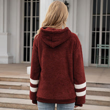Laden Sie das Bild in den Galerie-Viewer, Lockerer Langärmliger Plüsch-Kapuzenpullover