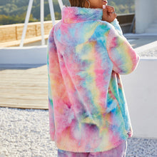Laden Sie das Bild in den Galerie-Viewer, Plüschjacke mit Regenbogenverlauf